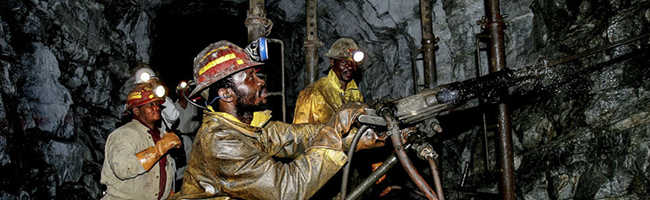 Mining crew underground