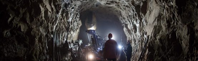 Inside the mine tunnel